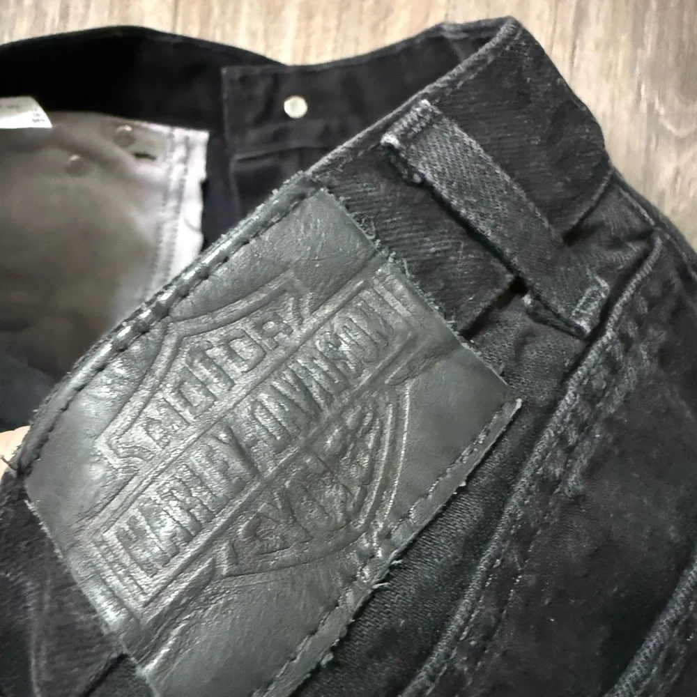 Vintage 100% Cotton Harley-Davidson Black Jeans 33x34 - Picture 9 of 9